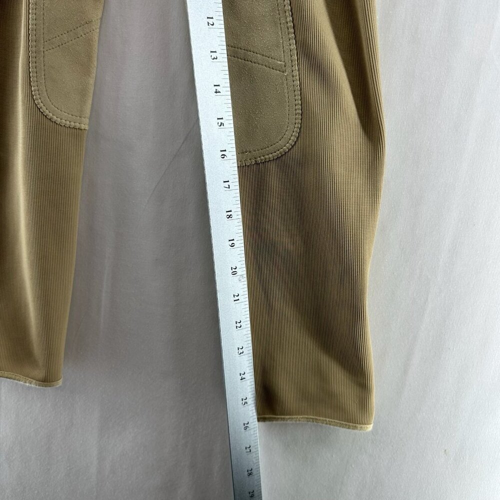 TuffRider Pants Womens Sz S Ride N' Go Ribbed Knee Patch Breeches Equestrian Tan - Picture 11 of 11